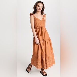 Moon River Embroidered Poplin Dress